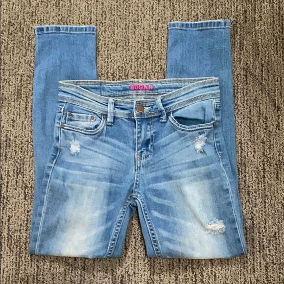 Sugar Magnolia Distressed Skinny Jeans size 3 - Picture 7 of 12
